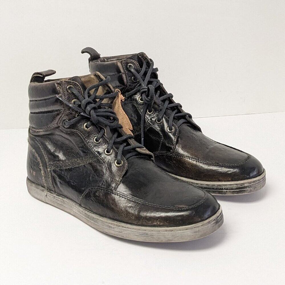 Bed Stu Russel Ankle Boots, Black Leather, Men's 9.5 M